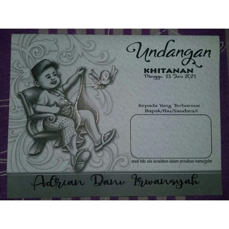 Jual CETAK UNDANGAN KHITANAN MURAH | Shopee Indonesia