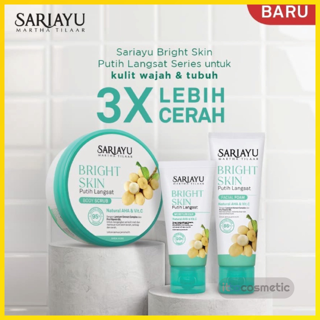 ⭐BAGUS⭐ SARIAYU Bright Skin Putih Langsat Series | Facial Foam Skincare &amp; Body Care Sariayu