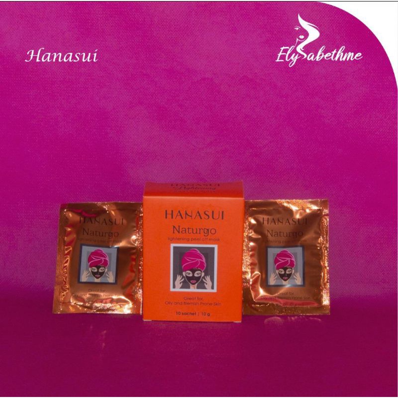 ✿ELYSABETHME✿ (isi10sachet) ⓗⓐⓝⓐⓢⓤⓘ Naturgo hanasui per box masker  komedo peel off mask mud mugwort
