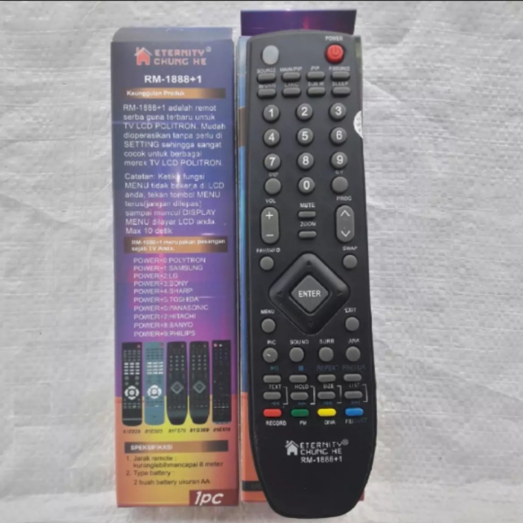 Remote semua jenis tv polytron tanpa kode remot universal lcd led dan tabung yg slim