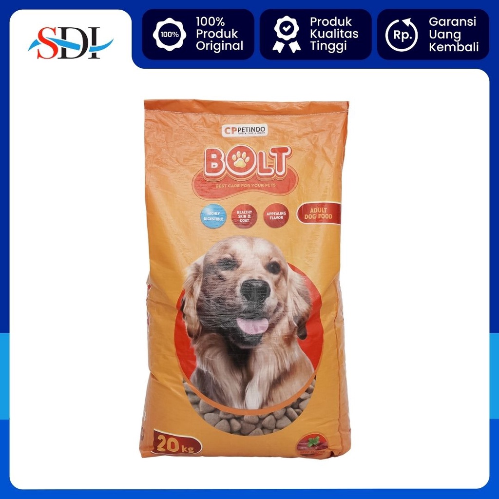 PAKAN ANJING BOLT BEEF FLAVOR 20 KG