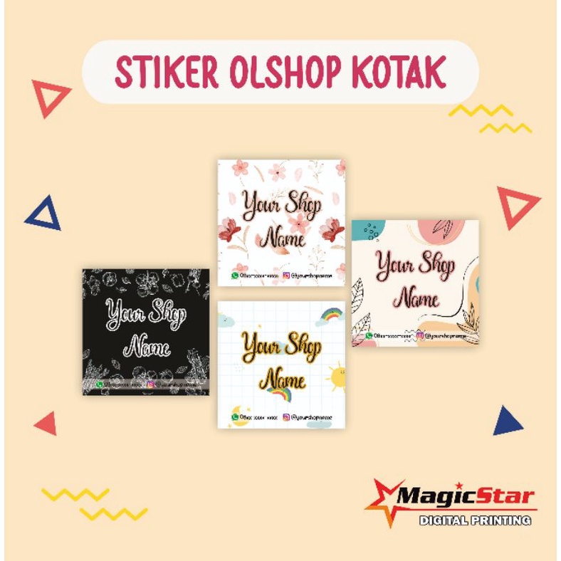 

Stiker Kotak Langsung Tempel Label Makanan Kemasan Produk Makanan Olshop Masakan