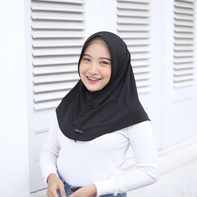 Laudable - HIJAB SPORT - Bergo Jersey Sport-BLACK