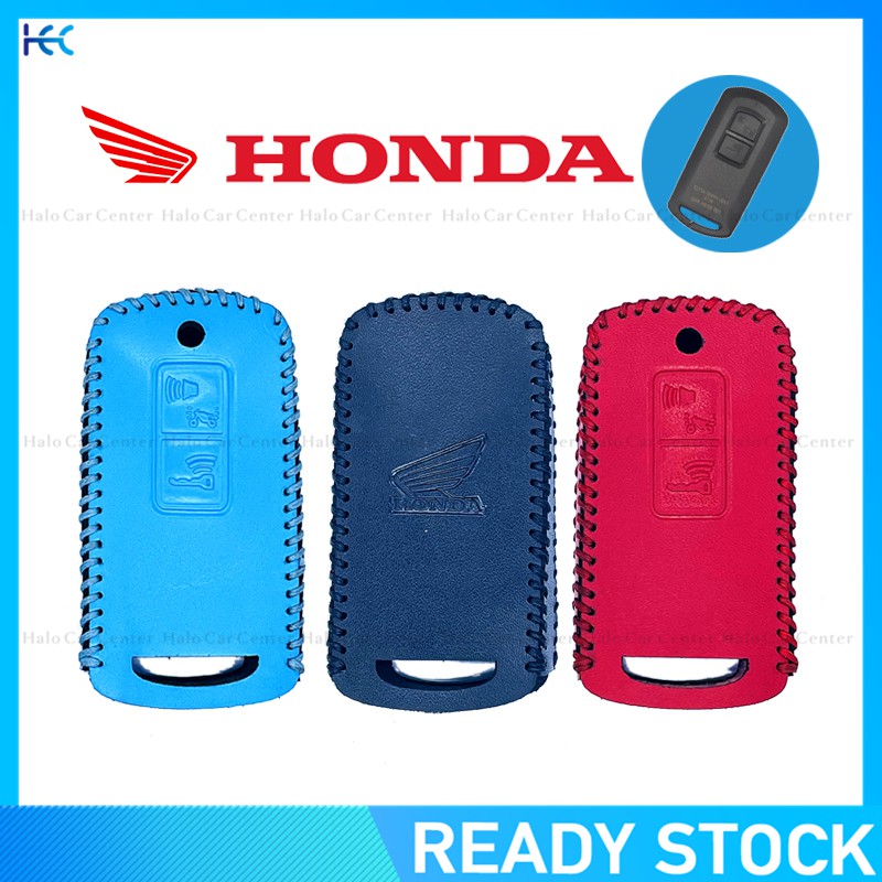 (Ready Stock) Cover Kunci Mobil Bahan Kulit Asli 100% Untuk Honda Vario 150-2 Tombol