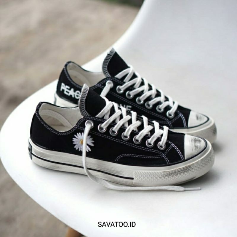 Sepatu Converse 70s Low Peaceminusone (Black White)