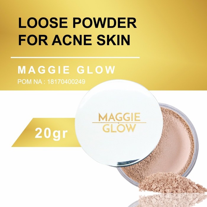 MAGGIE GLOW ACNE LOOSE POWDER 20GR / BEDAK TABUR by AILIN