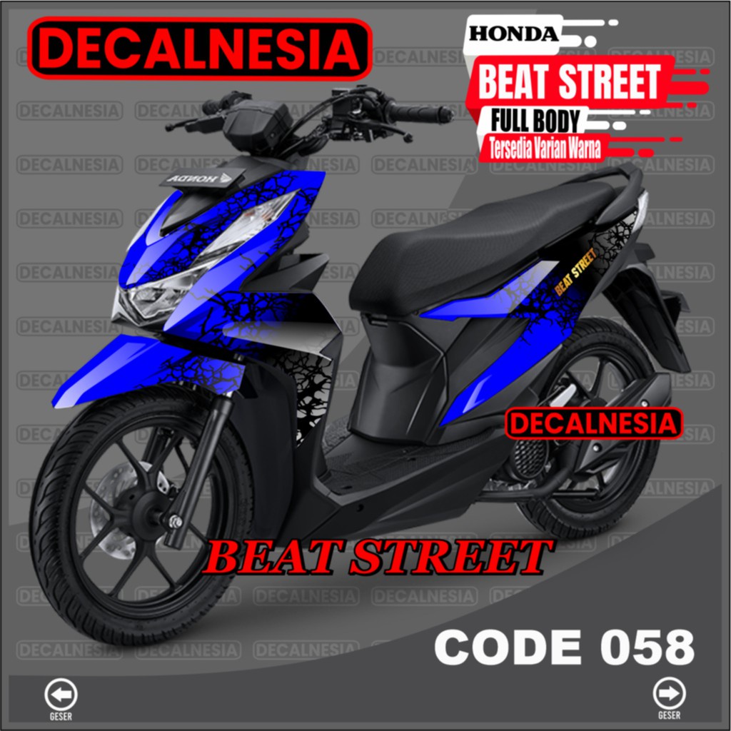 Decal Stiker Beat Street New 2021 2022 2023 Full Body Sticker Motor 2020 Modifikasi Variasi Aksesori