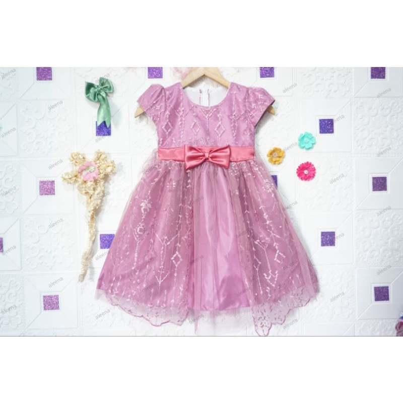 Dress Pesta Anak  Gaun Pesta Ulang Tahun Anak usia 3-11 motif terkini