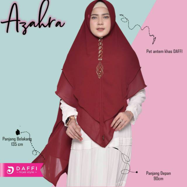 [ORIGINAL DAFFI] ~ HIJAB CERUTY JUMBO / KHIMAR SYAR'I AZAHRA / KHIMAR SYAR’I CERUTY BABYDOLL