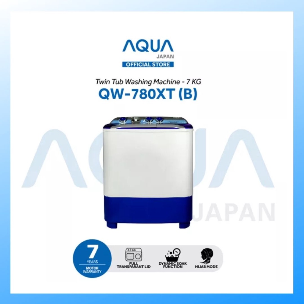 Aqua Mesin cuci 2Tabung 780XT TwinTube 7Kg