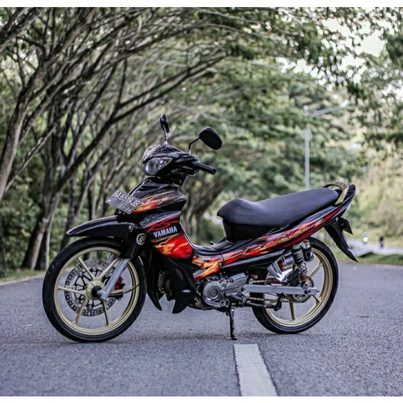 Striping lis sticker standar ori Yamaha Jupiter z 2008 hitam Striping Jupiter z 2008