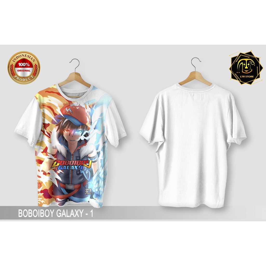 [ BAYAR DI TEMPAT ] BAJU PRINTING GAMBAR BOBOIBOY GLX 1  -  KAOS DISTRO ORIGINAL GAMBAR KARTUN ANIMA