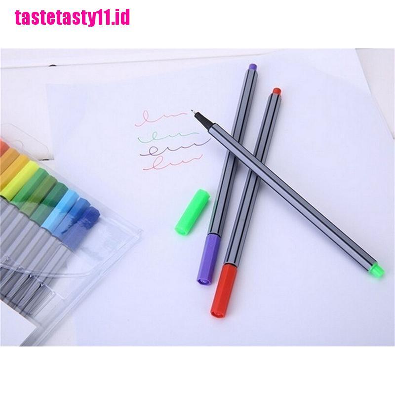 (TTID) 24pcs / Set Spidol Fineliner 0.4mm Untuk Menggambar
