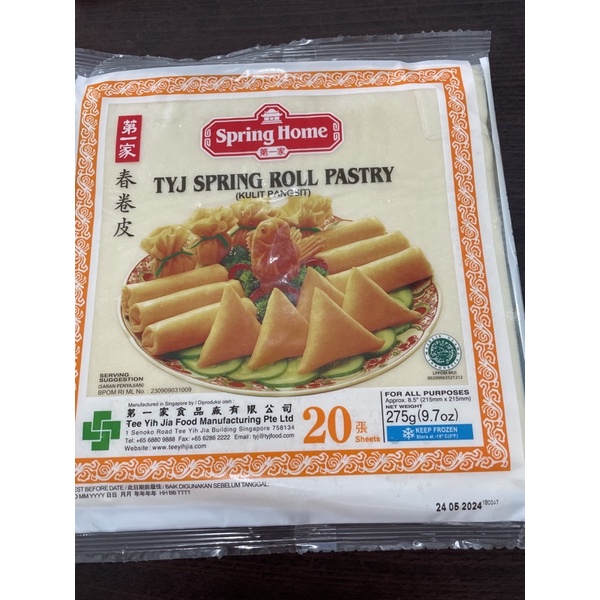 

Kulit Pangsit TYJ SPRING ROLL PASTRY 20 SHEETS