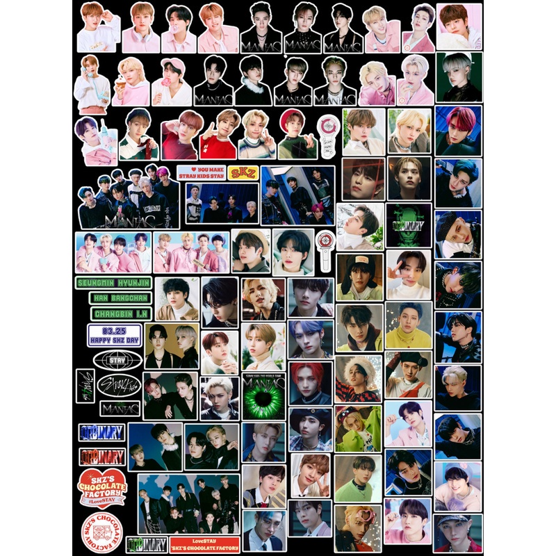 100pcs Stiker Anti Air Motif Idol Stray Kids Untuk Dekorasi Album Foto