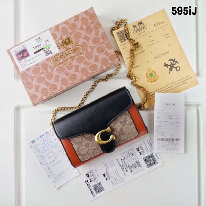 Baru  Tas Coa*h Free box Tas shoulder bags import tali rantai Tas branded - Tas bahu wanita tali ran