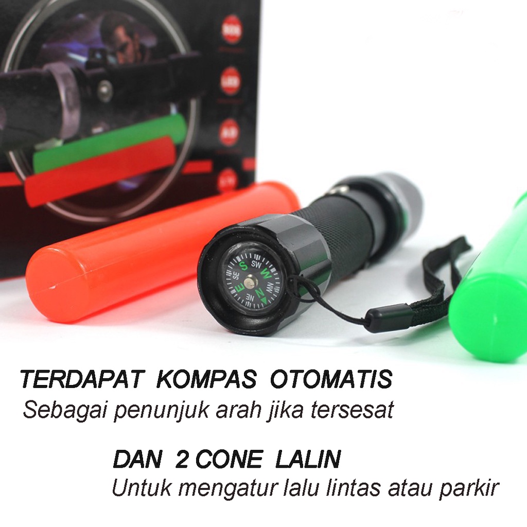 [✅COD] Senter Cas Police Swat 99000W Lampu Emergency Darurat Lamp Led Super Terang Jarak Jauh Original