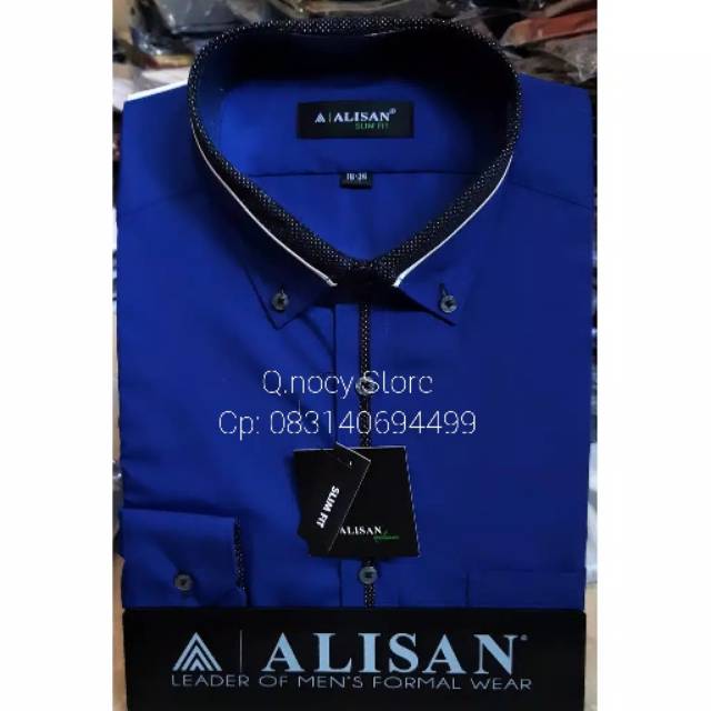 Kemeja alisan slimfit motif listengah