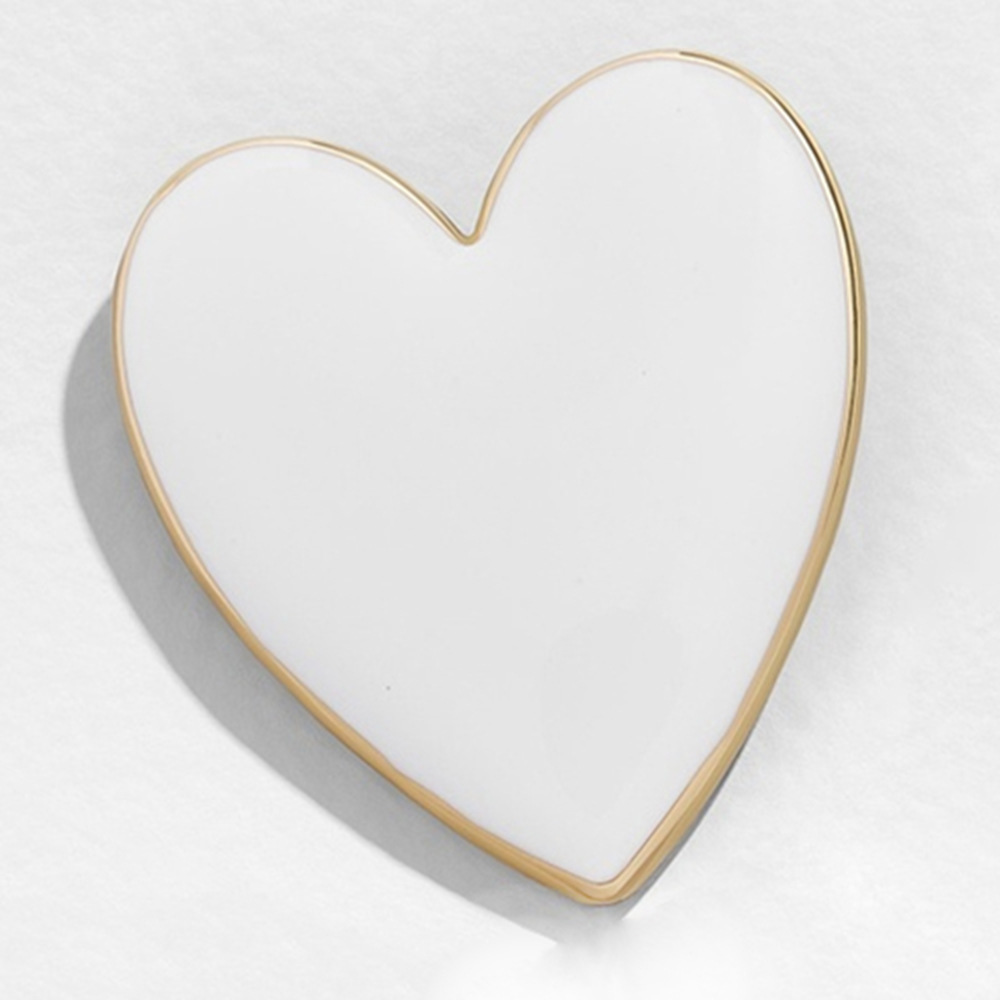 Needway  Statement Cute Enamel Big Love Heart Stud  Earrings