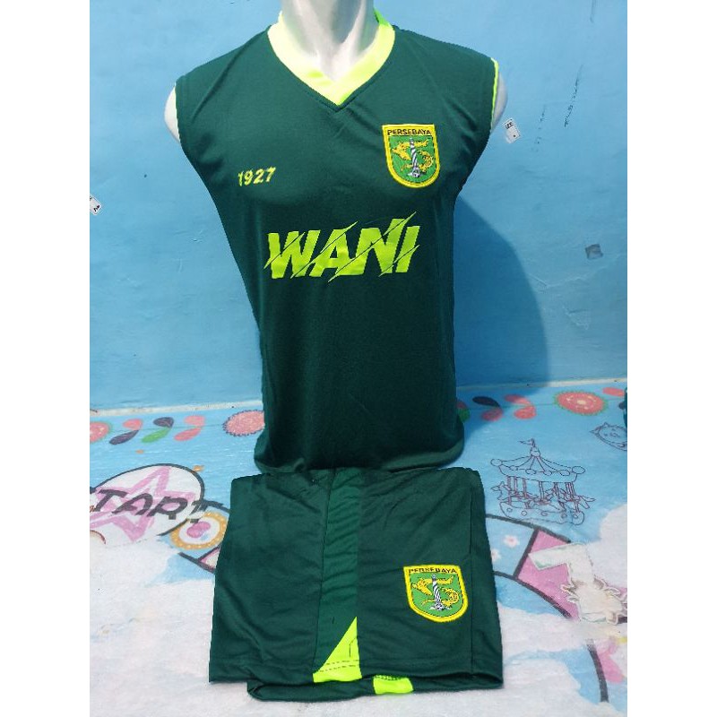 SETELAN JERSEY / SINGLET PERSEBAYA HIJAU WANI SATU SET