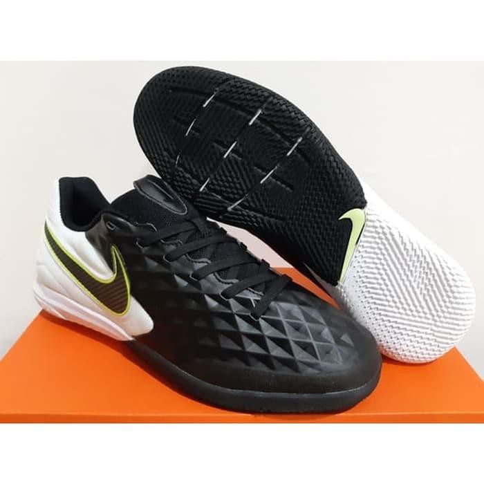 Sepatu Futsal Nike Tiempo Lunar Legend 8 Pro Black White Volt