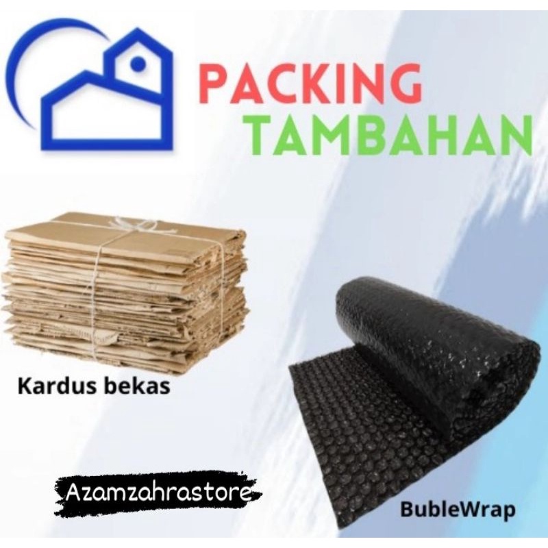 

PACKING TAMBAHAN KARDUS BEKAS PLUS BUBBLE WRAP