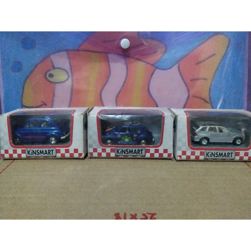 diecast kinsmart kecil vw beetle fiat uno bmw