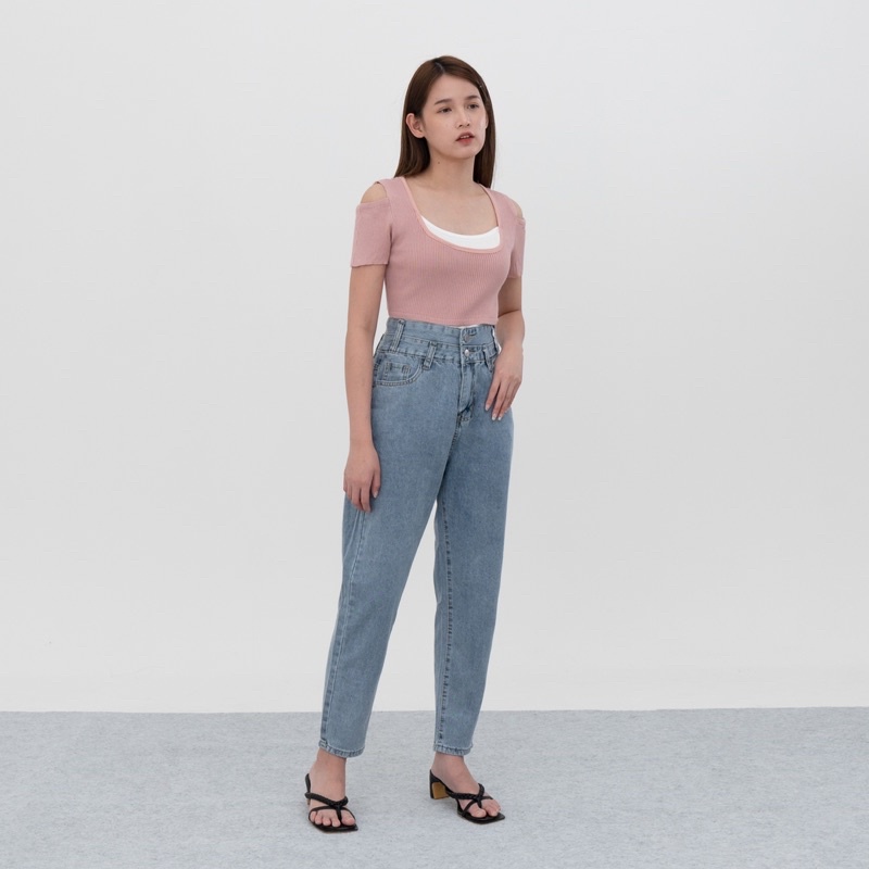 VIERLIN - Jeans 8622 - HW BOYFRIEND JEANS IMPORT
