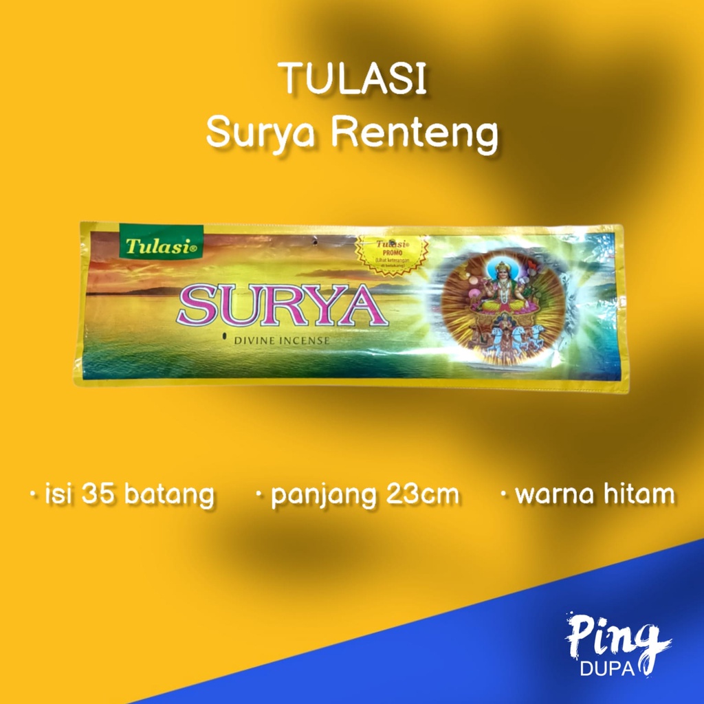 Dupa Energi Surya Renteng Isi 35 Batang Hio By Tulasi India