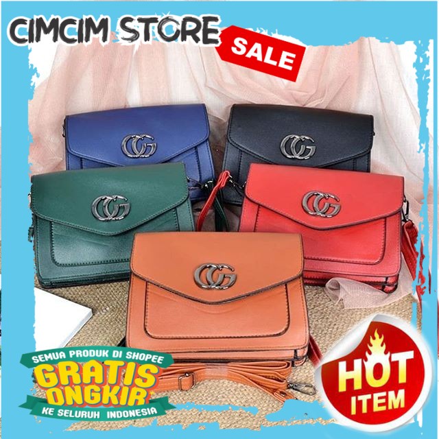 TAS SELEMPANG WANITA IMPORT TERMURAH / Tas Selempang Bolak Balik Logo CG Wanita Import 3150-1