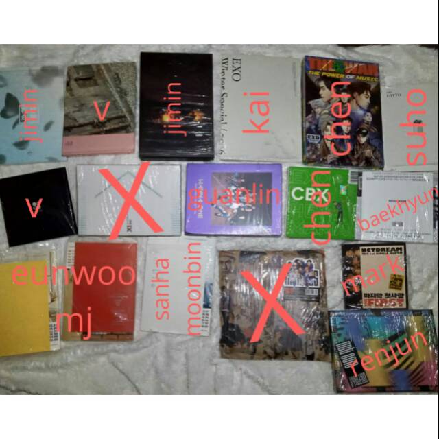 WTS album kpop exo bts nct astro wannaone baekhyun