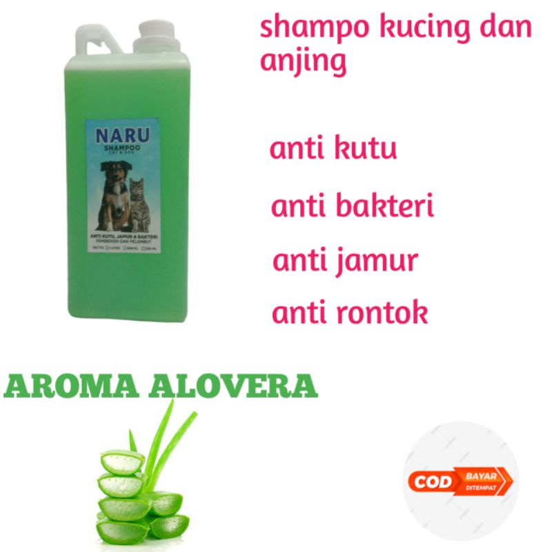 SHAMPO KUCING DAN ANJING ANTI KUTU, BAKTERI,JAMUR &amp; RONTOK NETTO 1 LITER,500 ML,250 ML