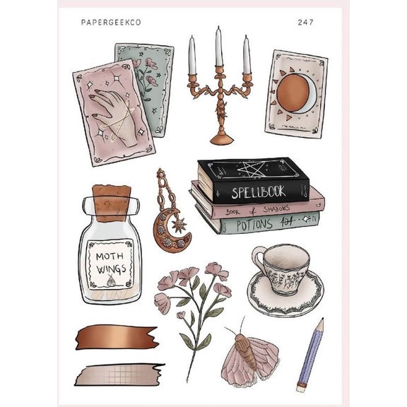 

Sticker lucu aneka bentuk untuk dekorasi scrapbook, albumfoto, diary dan journaling