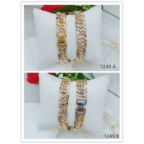 Gelang Sisik Naga Kombinasi Lapis Emas Perhiasan Xuping Jewellery 1249A-1250B