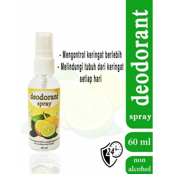 Natural Deodorant spray tawas cair 60 ml penghilang bau badan