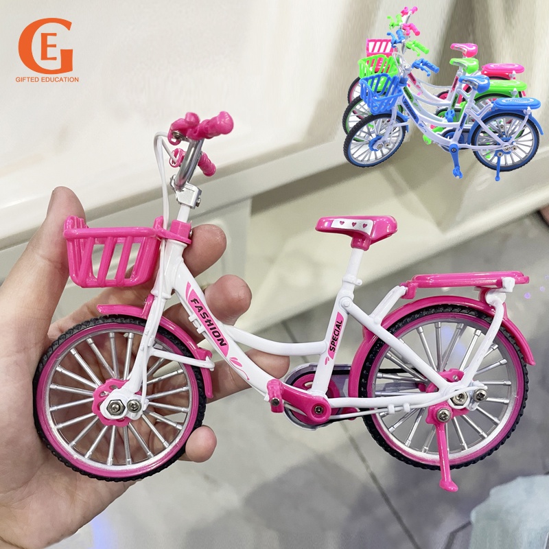 Miniatur Sepeda Bahan Alloy Skala 1 / 10 Untuk Koleksi / Mainan Anak Perempuan