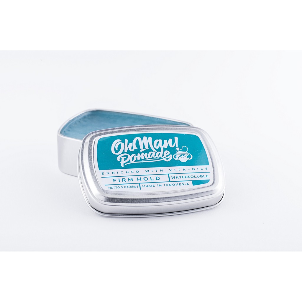 POMADE OH MAN! NUTRI BLUE WATER BASED FIRM HOLD GEL MINYAK RAMBUT - FREE SISIR SAKU COWOK PRIA