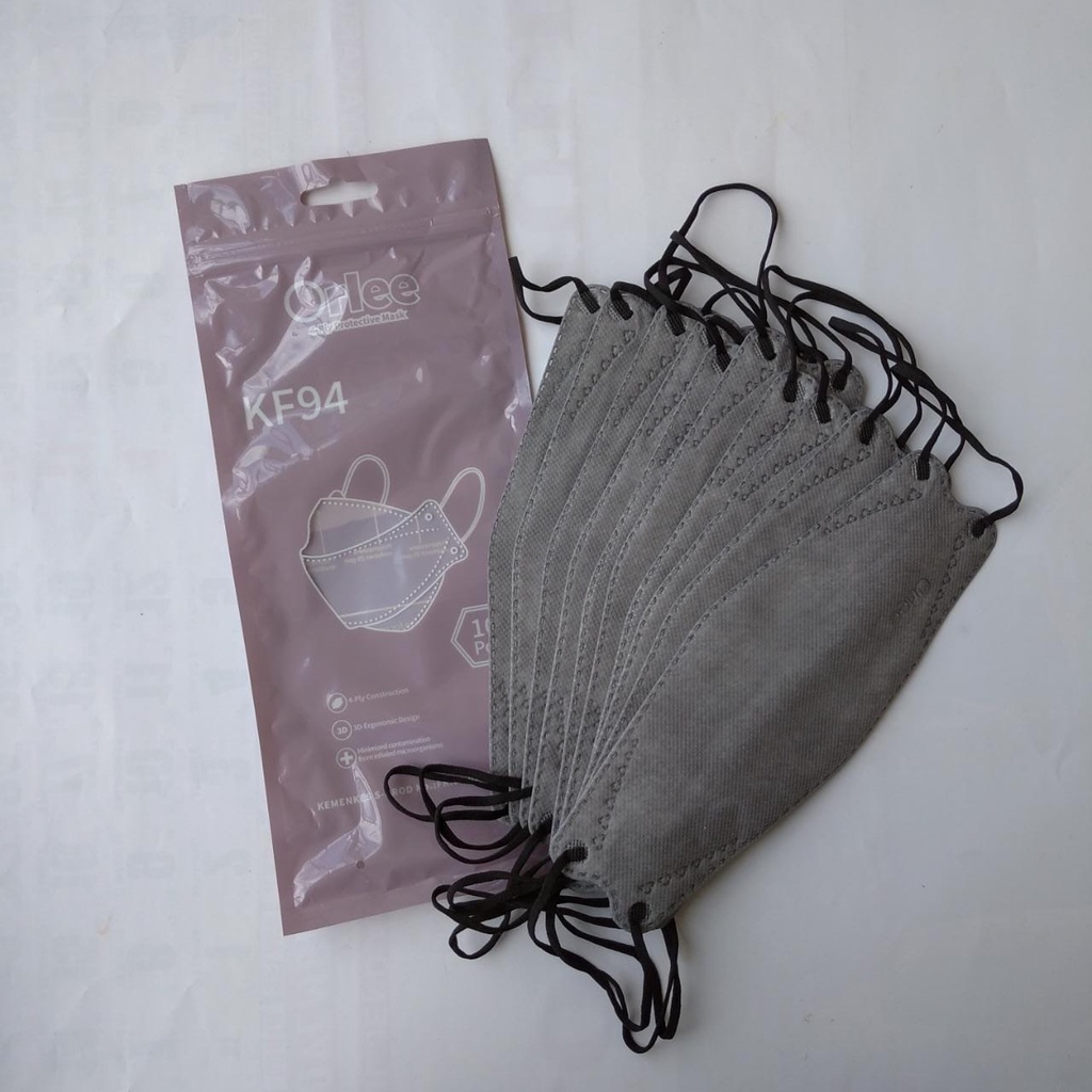 MASKER ORLEE KF94 4PLY EARLOOP ISI 10 ORIGINAL KEMENKES