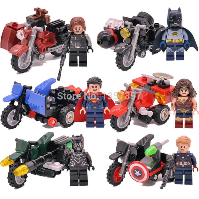 BS-220 Decool 7008-7013 Super Hero Motorcycle