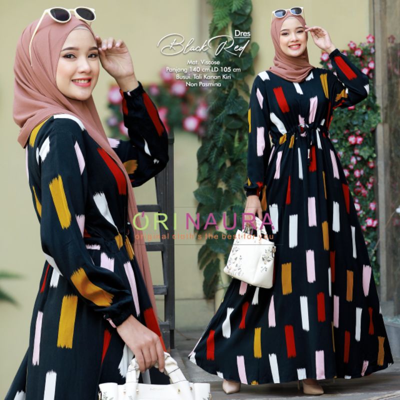 Gamis wanita gamis kondangan gamis polkadot gamis rayon gamis hitam gamis navy baju gamis wanita set