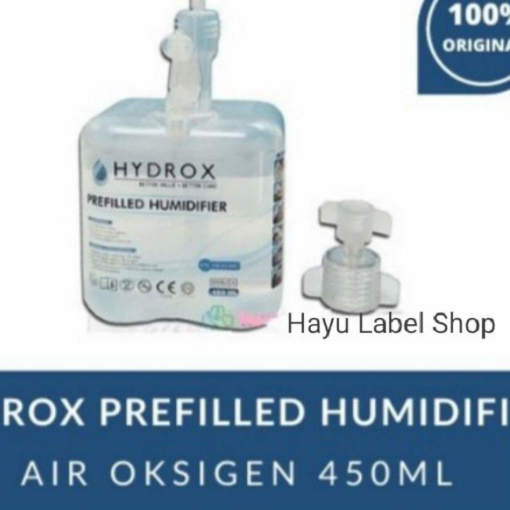 Berkualitas Hydrox - air oksigen concentrator steril 450 ml - hydrox prefilled humidifier ~