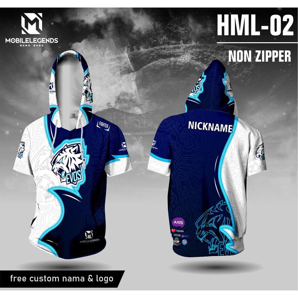 Jersey hoodie mobile legends evos baju ml kaos game