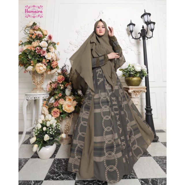 Mauza Humaira Series ORI by Humaira / Gamis Set Syar'i / Gamis Pesta / Dress Muslimah / Baju Syar'i Lebaran / Fashion Branded Muslimah-1