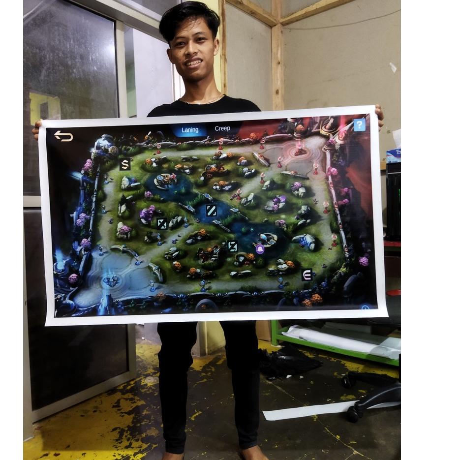 [PRODUK KR7ZG] Map Peta Mobile Legends buat turnamen / hiasan dinding map ml map land of dawn peta m