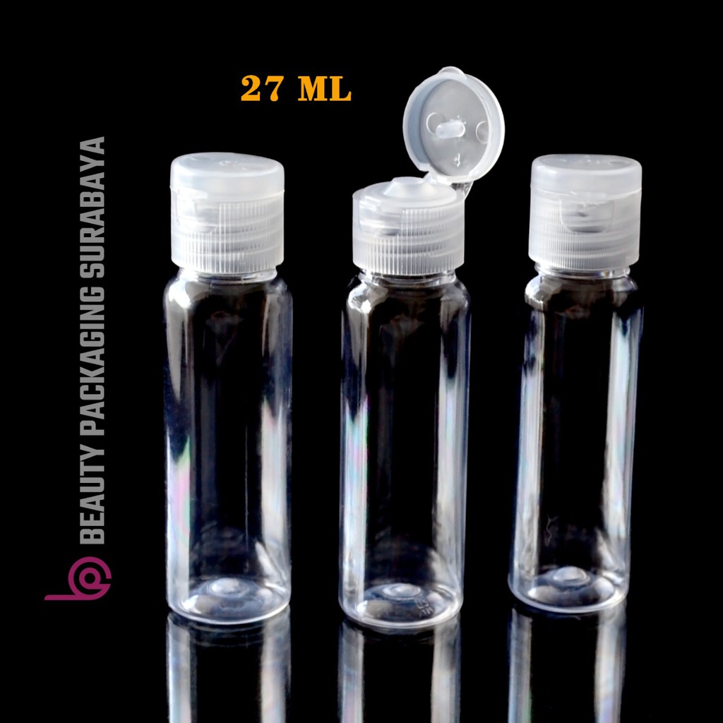 Botol PET 27ml BR Bening Tutup Fliptop