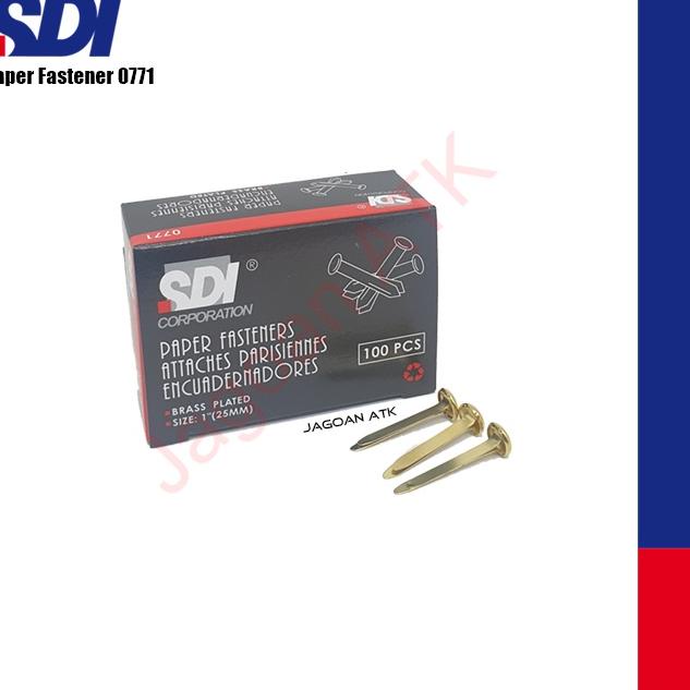 

✔️Diskon E.Y.⚡ File Fasterner/Paku Belah 1" SDI 0771 | Isi 100 Pcs
