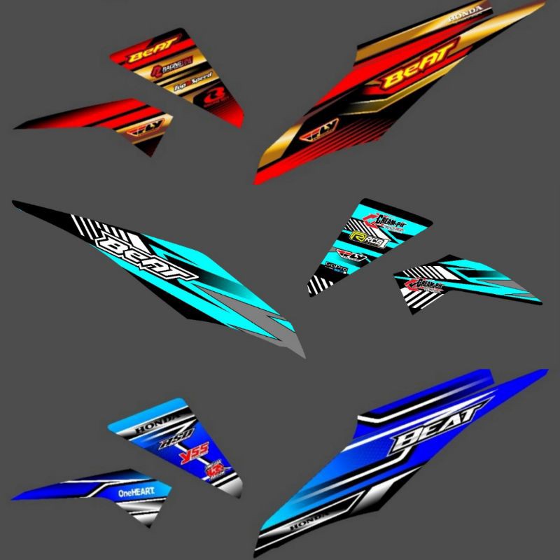 Striping Beat Fi 2013 2014 2015 Variasi Sticker Motor Stiker Skotlet Lis List Scotlite Body