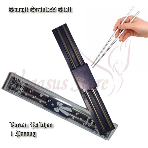 [3 Pasang lebih Murah] Sumpit Stainless Stell Sumpit Korea- Sumplit Murah-Vegasusstore1