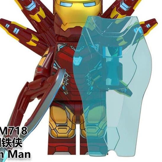 ✹ WM718 - Iron Man MK 85 Transparent Shield Minifigure Brick Lego WM6063 ➥