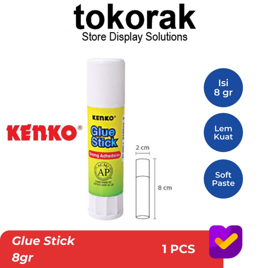 GLUE STICK KECIL KENKO 8 GR - LEM KERTAS - LEM BATANG - LEM STIK